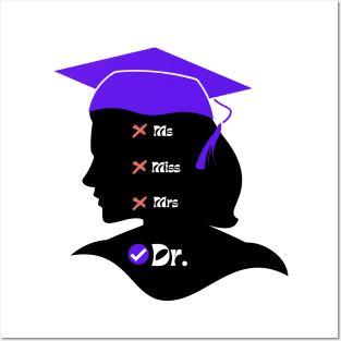 Purple Graduation Miss Ms Mrs Dr for a New Graduate Posters and Art